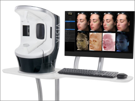 Equipo VISIA de análisis facial con su monitor